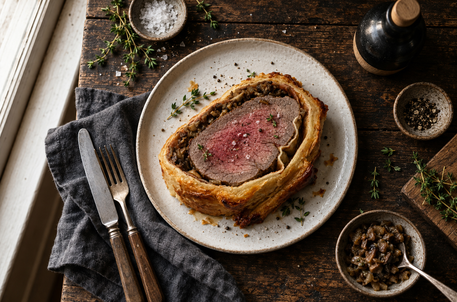 Biff Wellington med crêpe